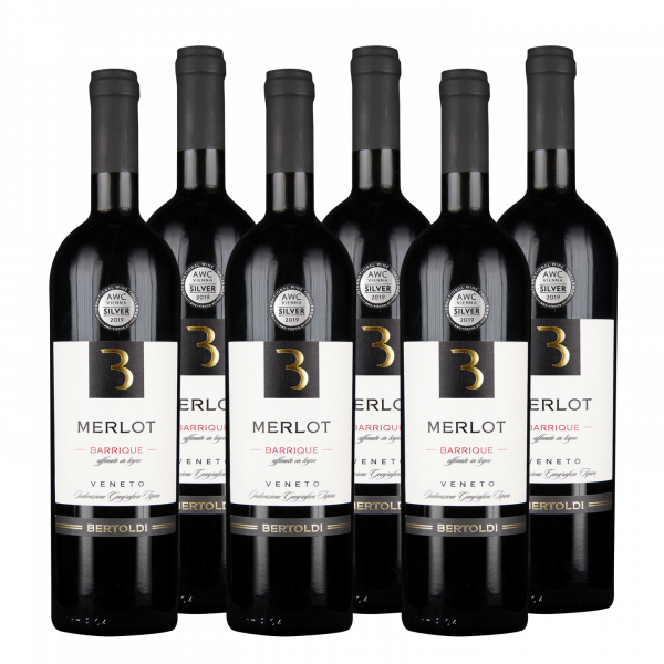 Merlot Barrique Veneto IGT Bertoldi Venetien Rotwein trocken (6 x 0,75 l)