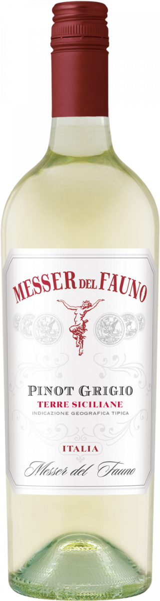 Pinot Grigio Terre Siciliane trocken WinzerWelt Weißwein del IGT Messer Fauno | Saffers