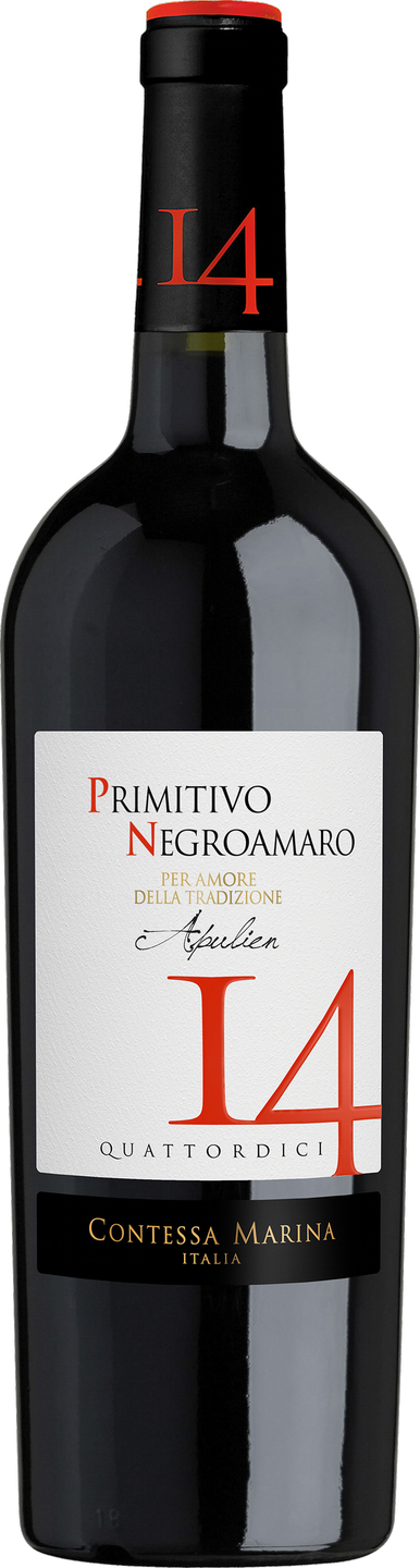 Primitivo Negroamaro | WinzerWelt IGT Marina 14 Wein Rotwein Contessa Apulien | halbtrocken | Rotwein | Puglia Weinart Saffers